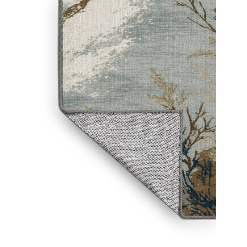 Machine Washable Nature Brown Area Rug, Rectangle 2' x 3'