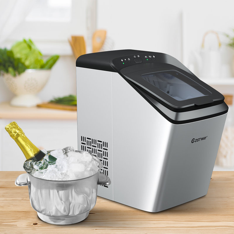 Costway 33 Lb. Daily Production Cube Ice Portable Ice Maker