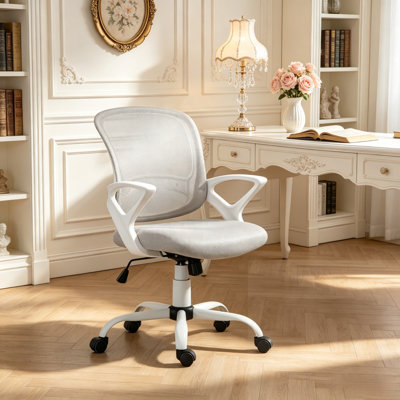 Chaise de bureau pivotante et réglable avec accoudoirs