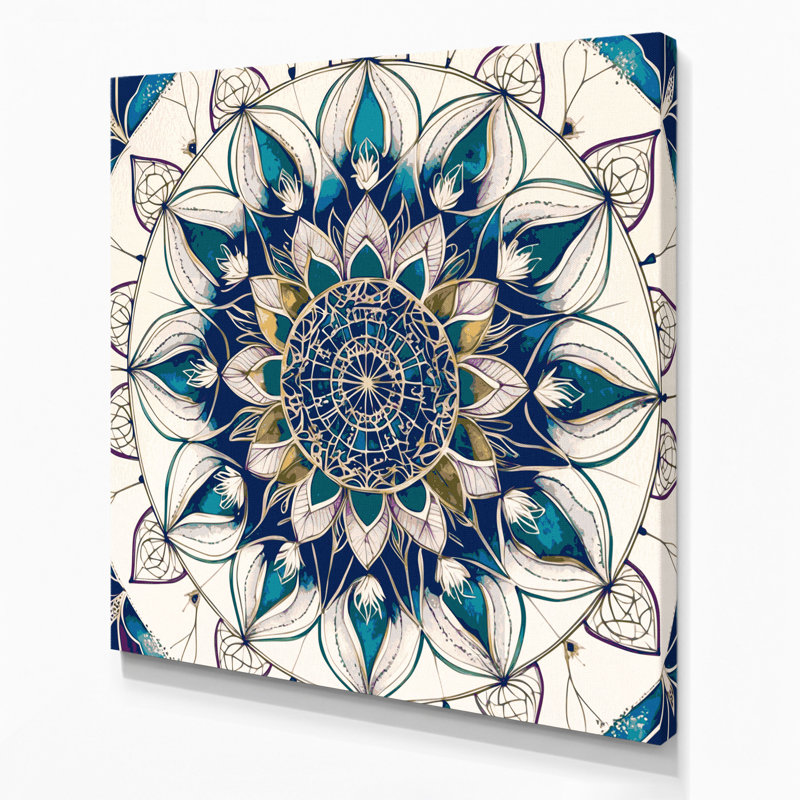 «Thanksgiving Contemporary gratitude mandalas», art mural sur toile beige, H 8 po x l 8 po