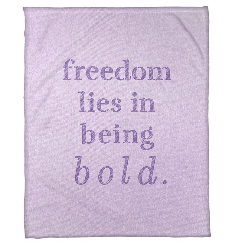 Couverture en molleton Be Bold, l 60 po x L 80 po, Moyen, Mauve