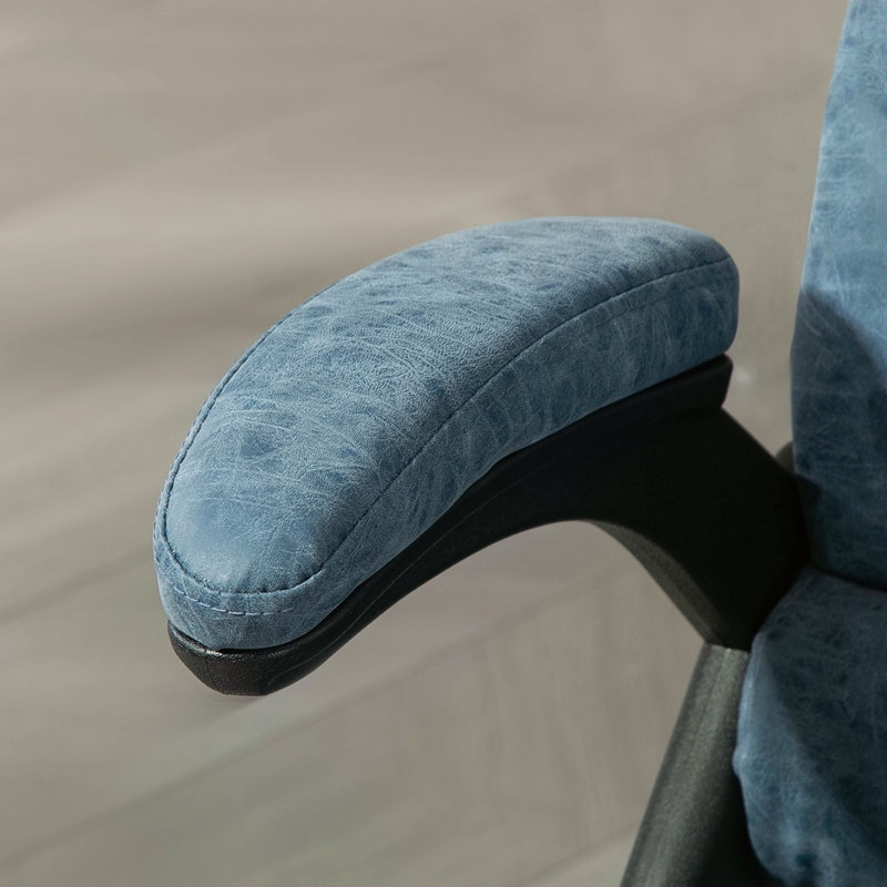 Fauteuil de bureau vibrant à 6 points avec massage chauffant, chaise de bureau de direction à haut dossier avec dossier inclinable, accoudoirs rembourrés et télécommande