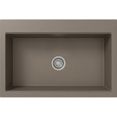 33" Truffle Granite Composite Sink Drop-In/Undermount Single Bowl Pro Station Kitchen Sink