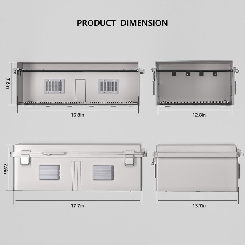 Electrical Junction Box, Ventilated Design, Cable Grommets