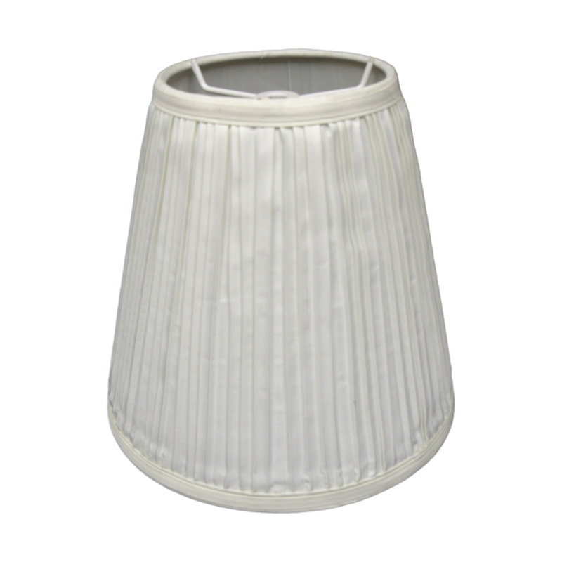 9" White Pleated Washer Empire Lamp Shade