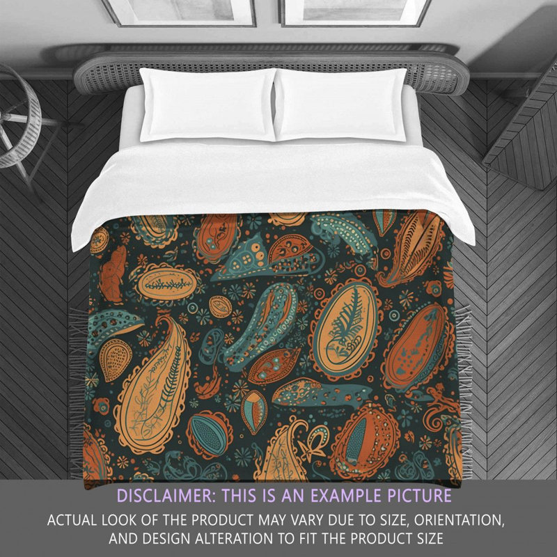 Botanical Blue/Brown Microfiber Comforter, Twin Extra Long