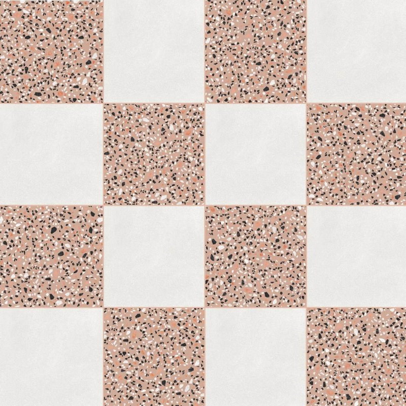 Terrazzo 2.0 Checkerboard 24" x 24" Matte Porcelain Floor and Wall Tile, Checkerboard #12