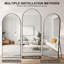 Arched Full Length Mirror with Stand, Aluminum Alloy Frame Floor Full Body Mirror-400203299-400203296