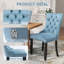 Ensemble de 6 chaises de salle à manger rembourrées en velours-690482822