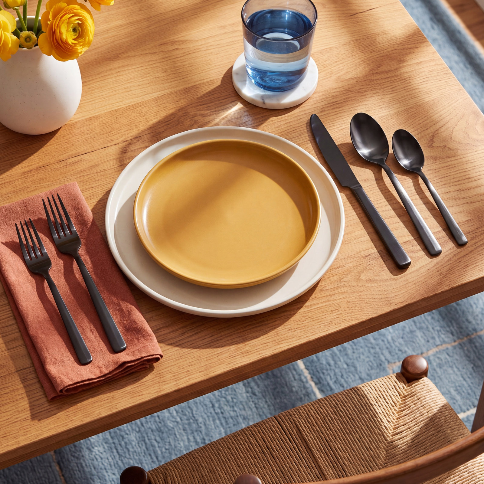Flatware Set - Service for 4, Black
