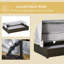 Lit pour chien en rotin PawHut, canapé pour animaux surélevé, maisonnette en osier pour intérieur / extérieur