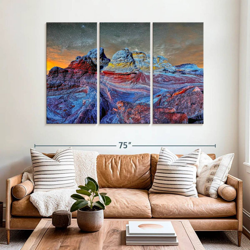 Alvord, crépuscule profond, poche blanche, Arizona, H 42 po x l 65 po