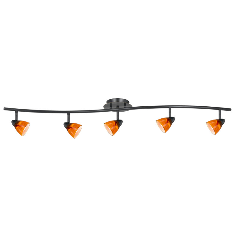 48'' 5 -Light Fixed Track Track Kit with Adjustable Head, Amber Swirl