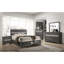 Table de chevet 2 tiroirs Traditional en bois gris