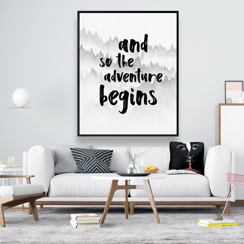«Adventure Begins - Motivation», art mural sur toile