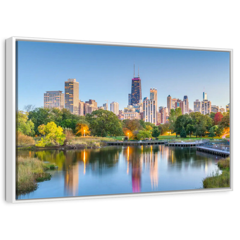 Lincoln Park, Cadre flottant blanc, 37 po x 25 po