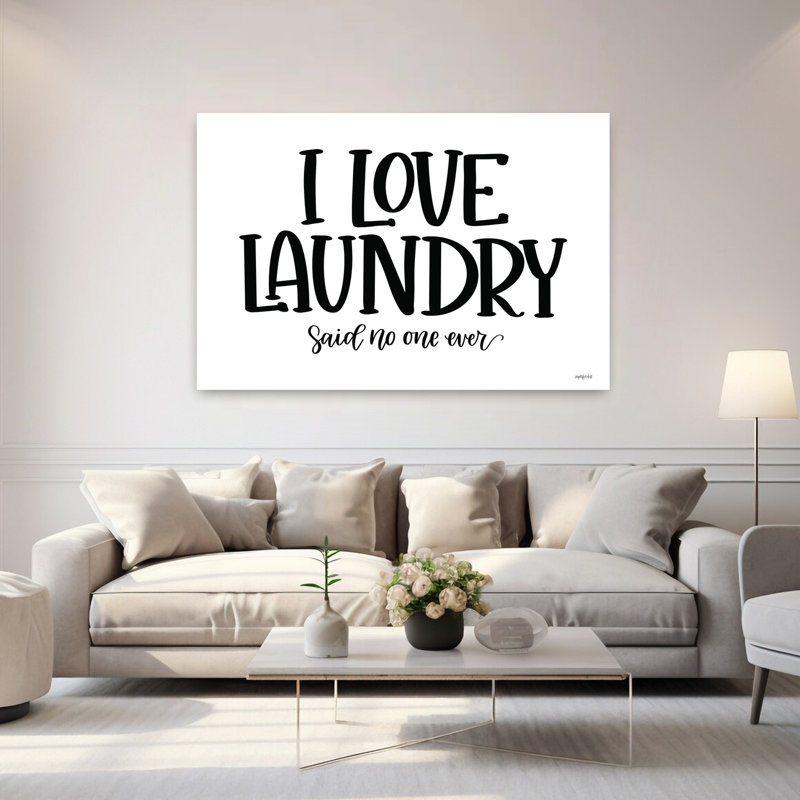 I Love Laundry, art contemporain abstrait, H 40 po x l 60 po