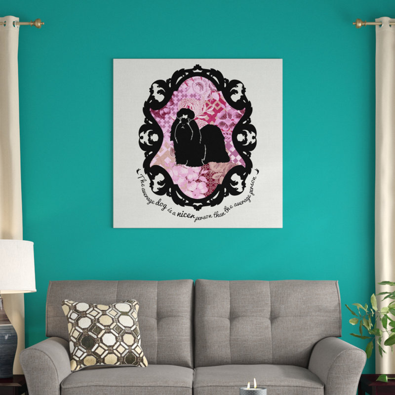 « shih tzu i », reproduction d’art sur toile tendue "5by5collective, H 12 po x l 12 po x P 0,75 po, Toile tendue