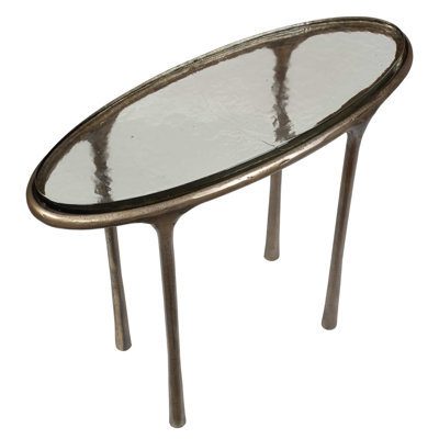  Ata Oval Brass Accent Table