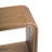 Clara 55" Solid Wood Console Table Mid-Century Modern Weathered Oak with C-Shaped Base Rounded Edges and Lower Storage Shelf