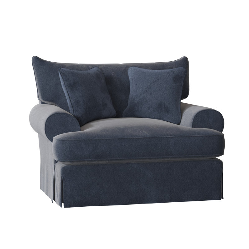 Chalkline Upholstered Armchair, Tweetie 22 Navy Performance Velvet, Yes