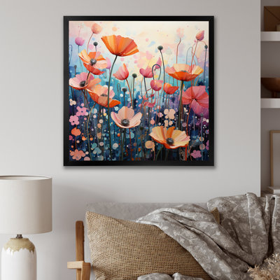 " Abstract Wildflowers Pointillism Art I "