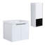Meuble-lavabo mural 24 po avec lavabo en céramique, armoire latérale et portes à fermeture douce, armoire combinée (ensemble KD)