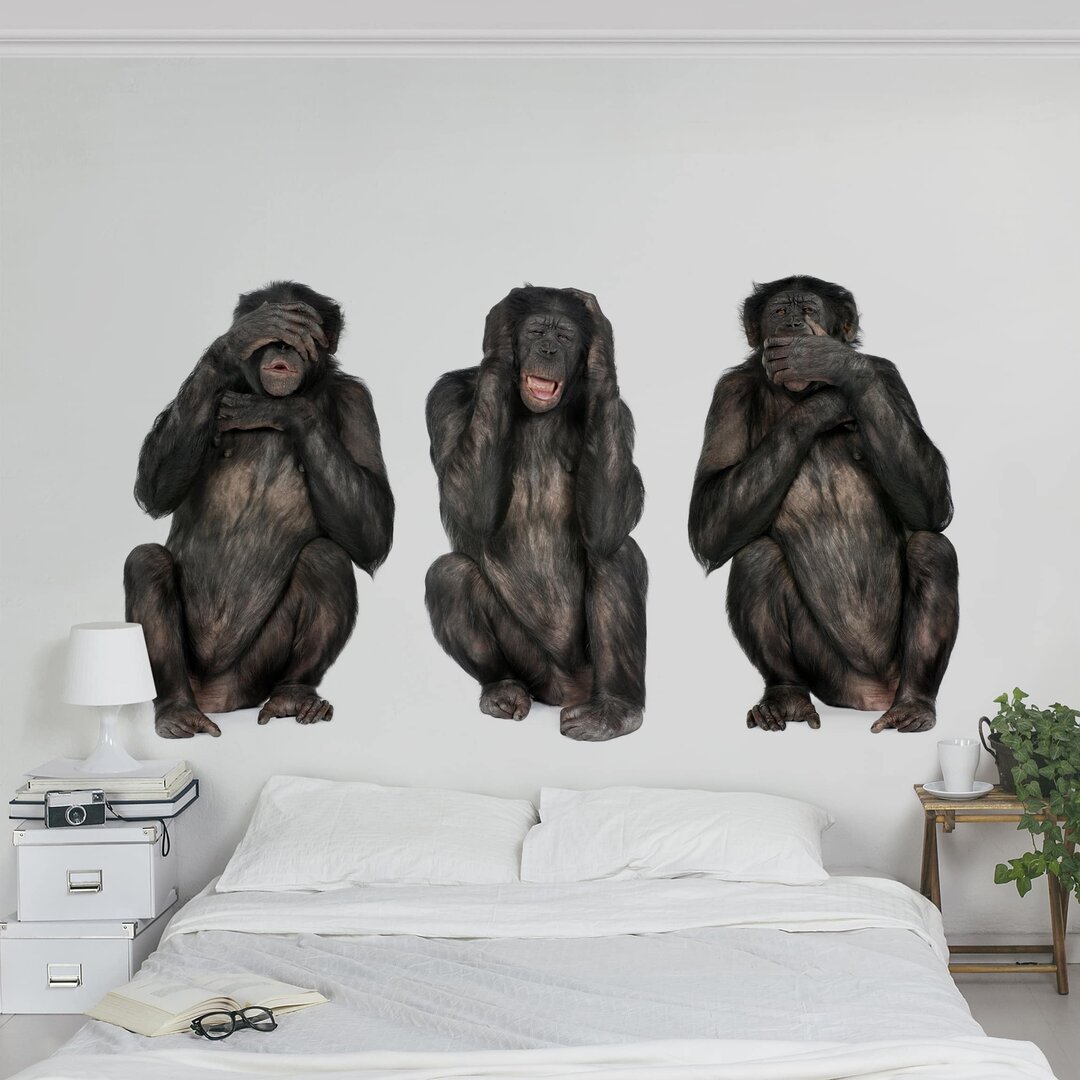 Matte Fototapete The Three Wise Monkeys 2,4 m x 240 cm