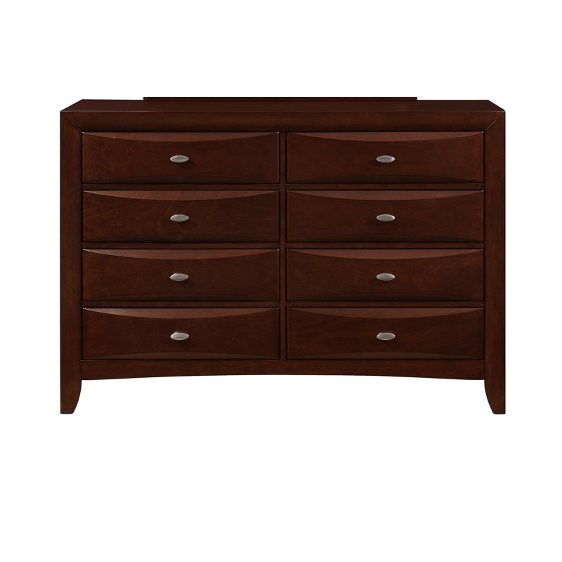 Commode rouge Red Barrel Studio® Linda, Acajou