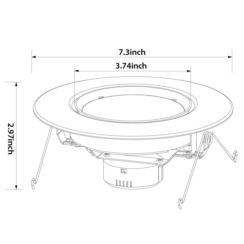 6'' Dimmable LED Retrofit Recessed Lighting Kit