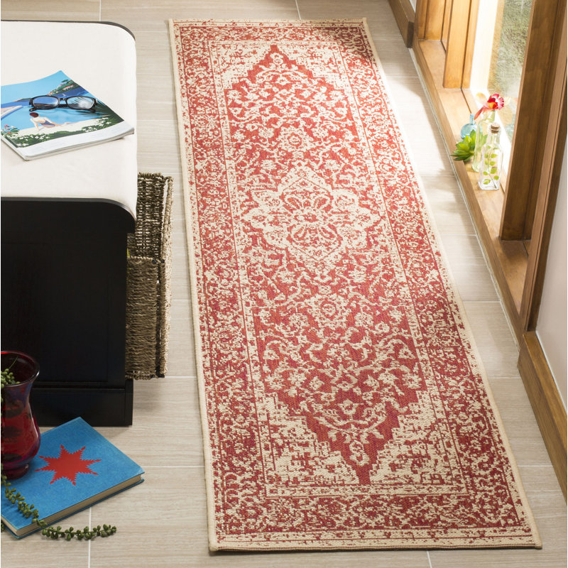Tapis oriental intérieur / extérieur Donivin 100 Performance, Tapis de couloir 2 pi 2 po x 10 pi