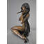 Fontaine Amabillia avec une statue en bronze - taille: 17 po x 15 po x H 26 po.