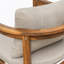 Tabouret d'extérieur en bois de teck avec coussin beige, ensemble de 2-393047668
