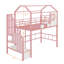 Twin Metal Loft Bed With Roof-577420963
