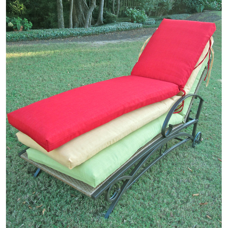 Coussins de chaise longue intérieur / extérieur, Cannelle, l 74 po x P 24 po
