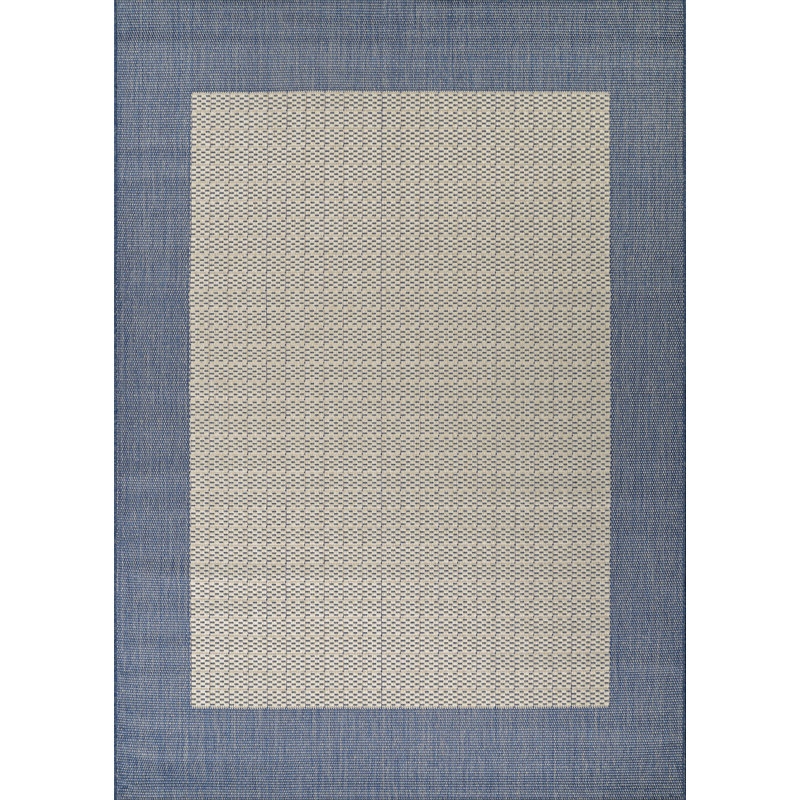 Tapis intérieur / extérieur Sania, Bleu, Rectangle 7 pi 6 po x 10 pi 9 po