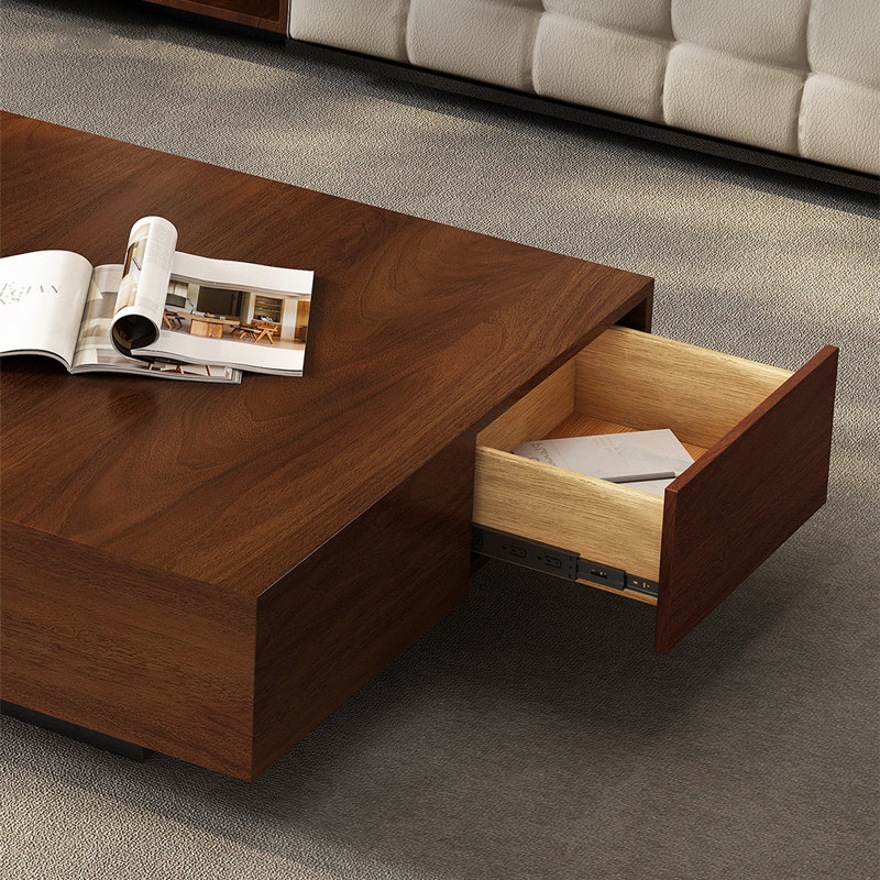 Table basse rectangulaire en marbre clair, H 13,8 po x L 47,2 po x l 27,6 po
