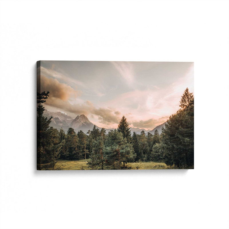 Twilight Alpine View Rolled Canvas Print, Wrapped Canvas, 12" H x 18" W x 1.25" D