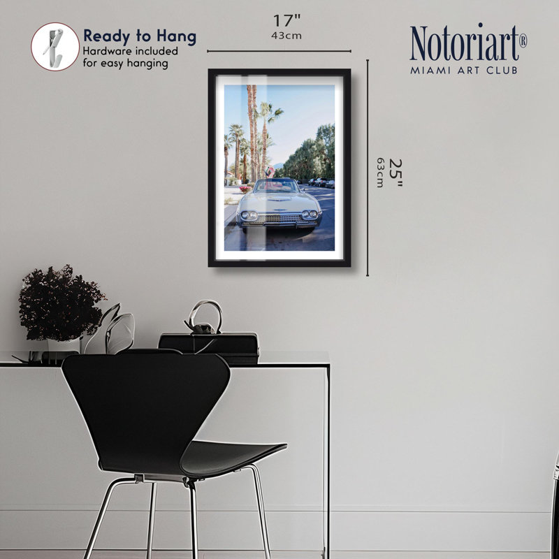«Summer Ride Shadowbox Print» par Notoriart, H 25 po x l 17 po, Noir