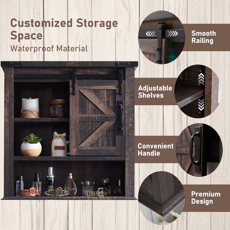 Sturmius Oak Bathroom Cabinet, Brown