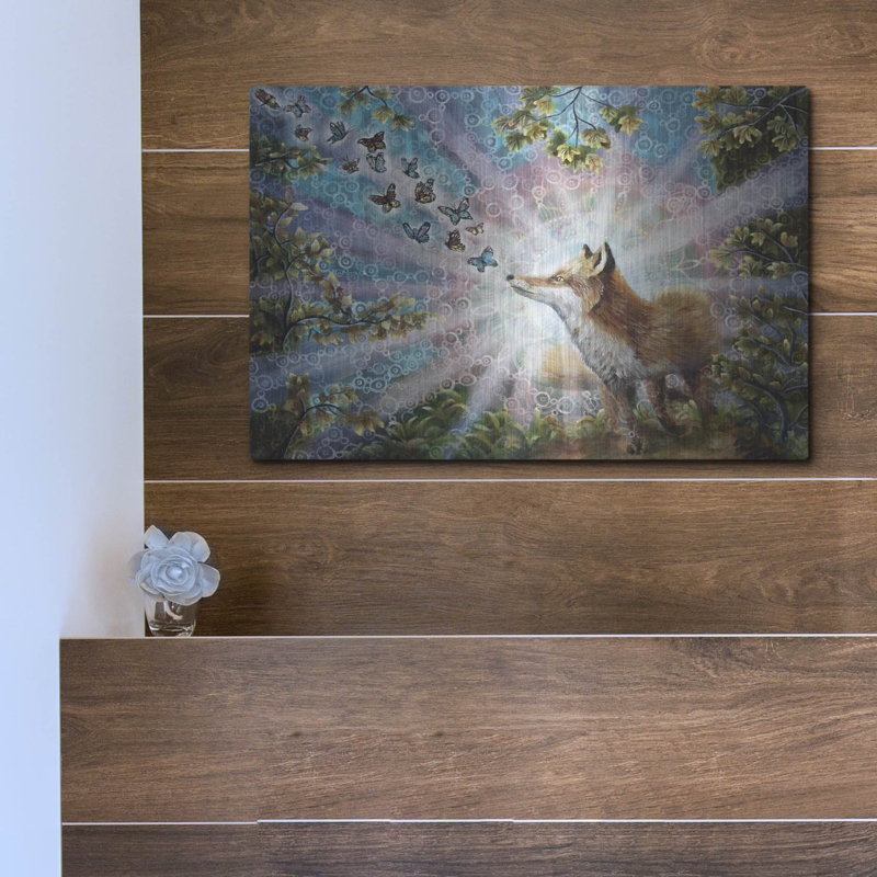  Art mural en métal «Sacred Curiosity» par Verena Wild, H 12 po x l 16 po