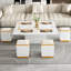 Table basse à plateau relevable avec tabourets de rangement, table centrale moderne avec plateau pliable, table basse réglable multifonctionnelle pour le salon-816802324