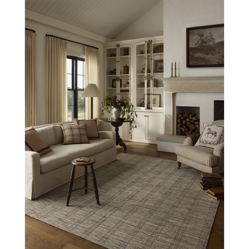 Eugene Plaid Indoor Rug, Caramel / ivoire, 8'-6" x 11'-6"