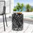 Outdoor Metal End Table - Large, Modern Iron Cut Frame With Ravishing Floral Decoration, Powder-Coated For Durability, No Assembly, Black, 13.7W X 13.7D 17.96H Large Table, Design Style, Frame,-1010920899