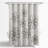 White Ruffle Flower Polyester Shower Curtain, 72" X 72"