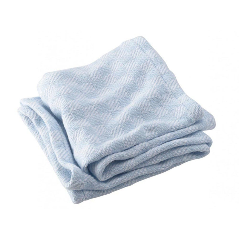 Jeté en coton Coastal, Bleu