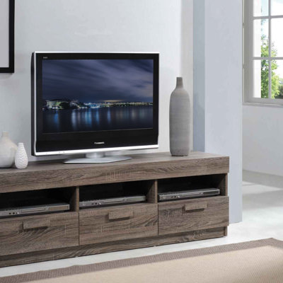 Alvin Rustic Oak Finish TV Stand