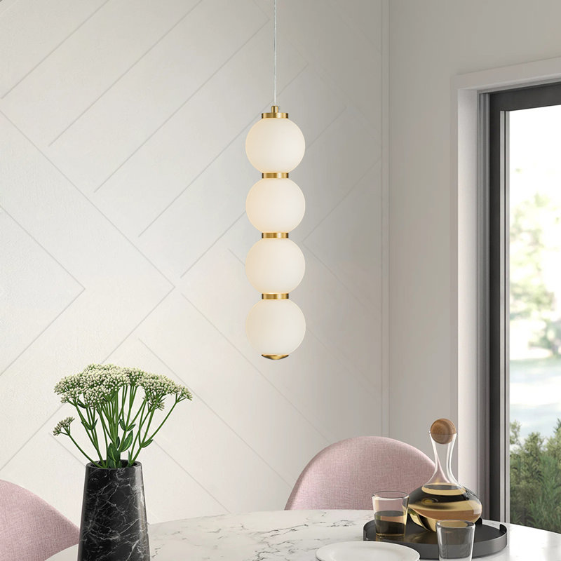Khadra 1 - Light Stacked Glass LED Single Pendant
