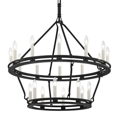 Lustre étagé style bougie à 20 lumières Sutton