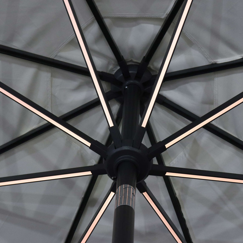 Andre-Lee 265cm Lighted Parasol, Off White